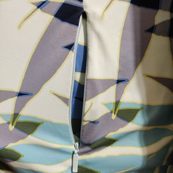 Hang Ten M Tropical Leaf Long Sleeve Swim Shirt Modest Rashguard Top Zip Pocket - Picture 5 of 9